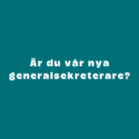 Generalsekreterare sökes!